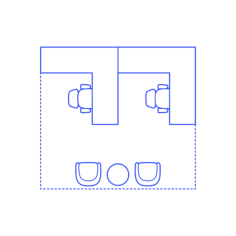 Layouts Private Offices Shared L Shape Wall Guest Outline Svg Vector, Free Vectors File
